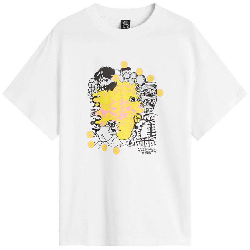 T-shirt Brain Dead Brain Dead Euphoria Graphic T-Shirt, Size Large Vit | BDF25T0O0046-WHT