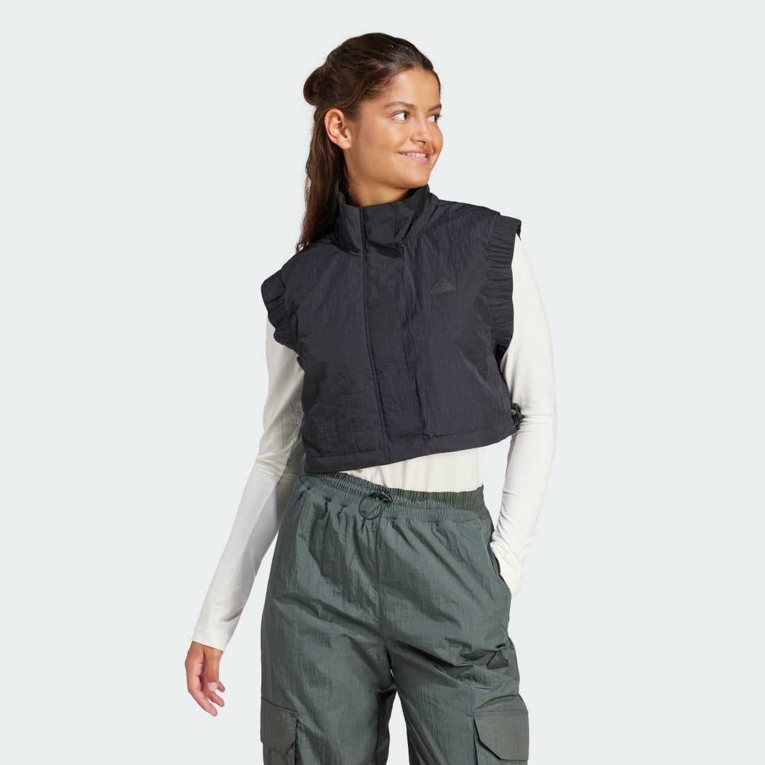 Väst adidas Performance adidas Sportswear City Escape Crop Svart | IT1453, 0
