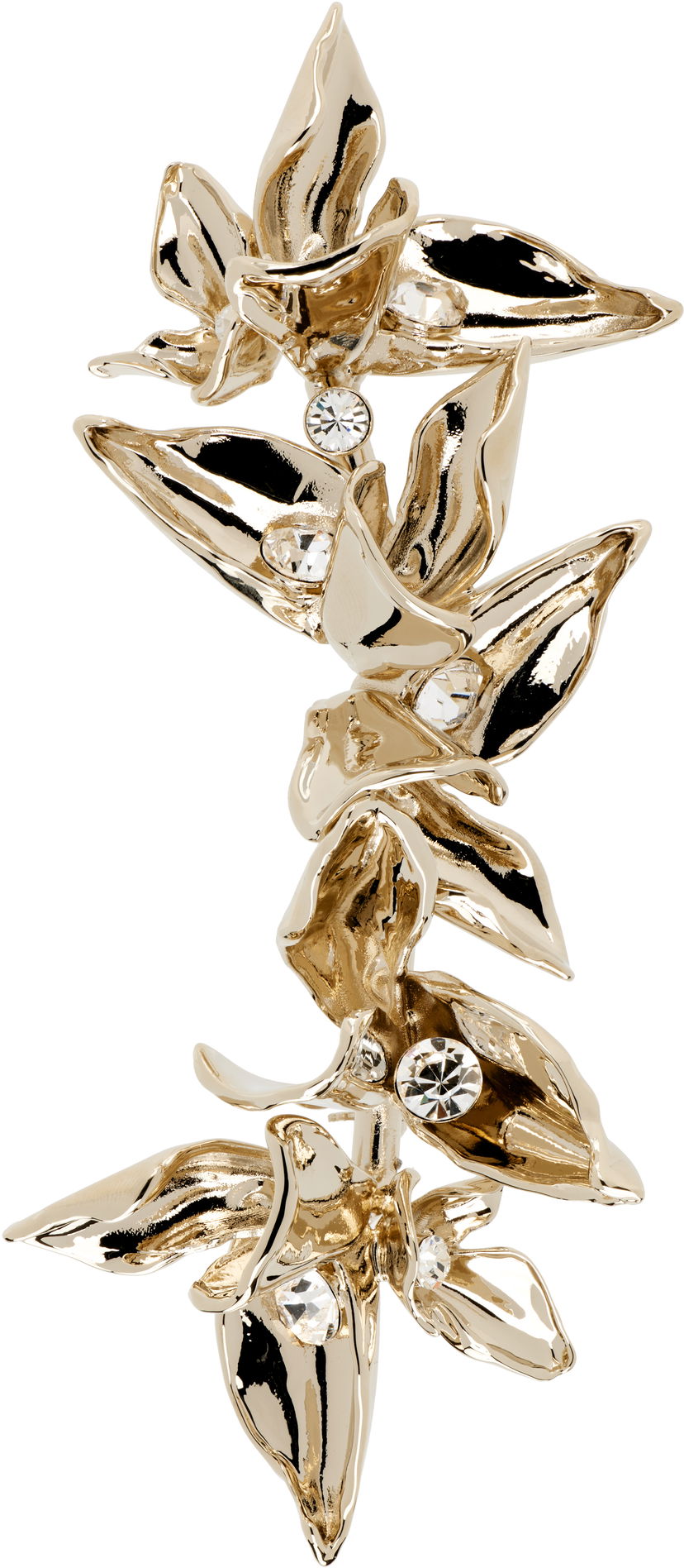 Pin Erdem Erdem Gold-Tone Crystal Flower Brooch Metallisk | PF25_JE15_00038003