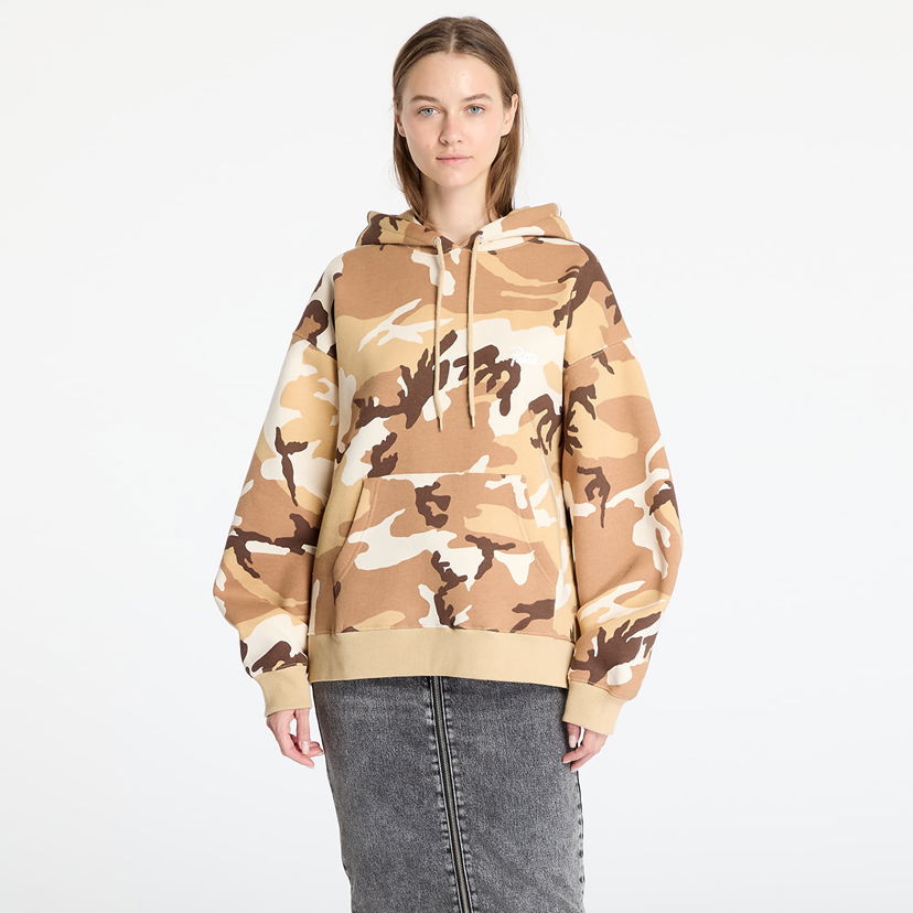 Sweatshirt Patta Patta Bark Woodland Camo Boxy Hoodie Beige | POC-SS25-2050-325-0006-193