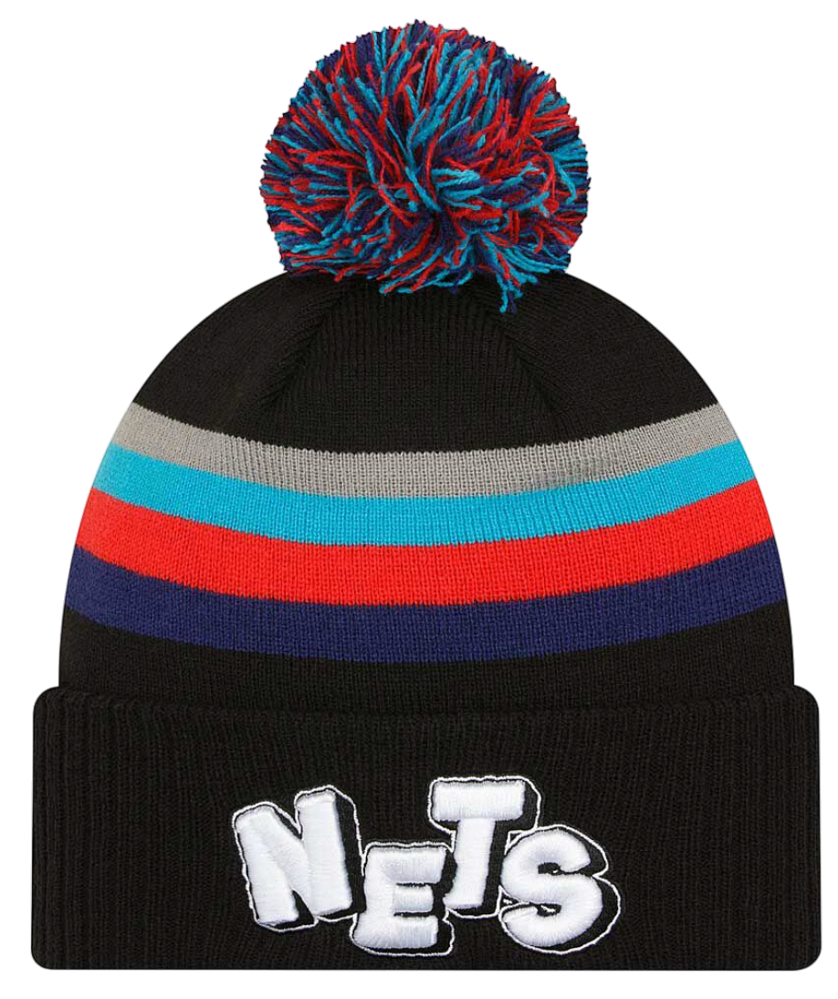 Mössa New Era New Era Brooklyn Nets NBA 23-24 Pom Beanie Svart | 60429877-60429877, 0