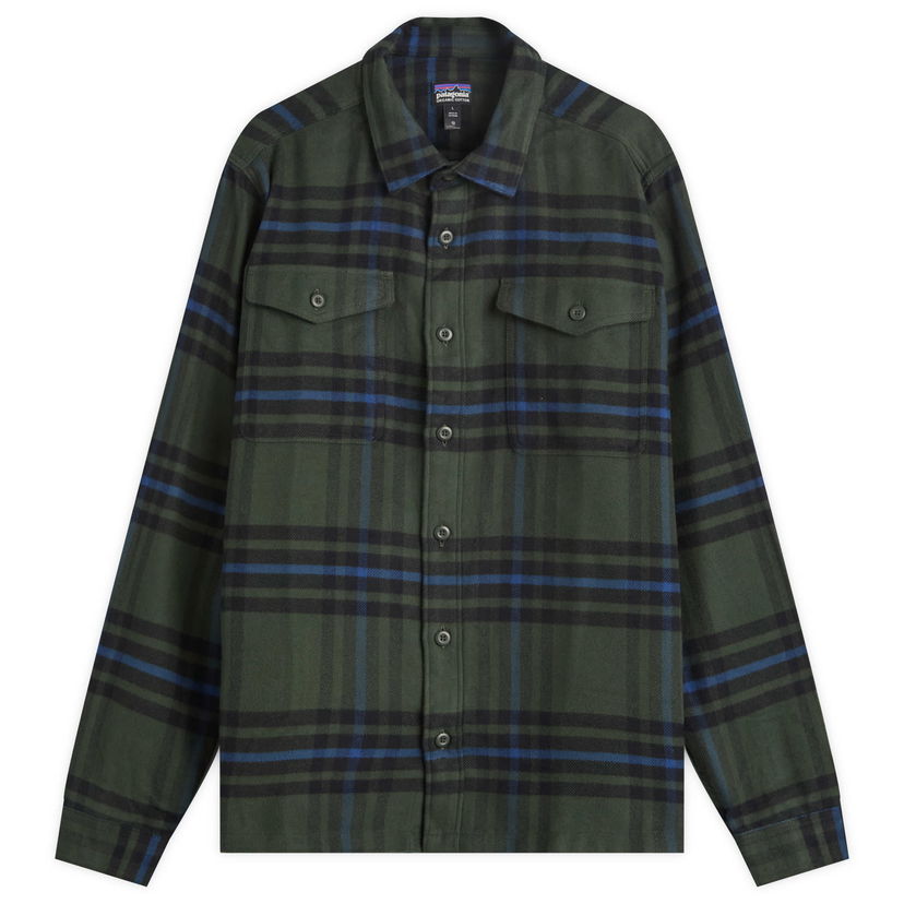 Skjorta Patagonia Fjord Flannel Shirt, Size Large Grön | 42401-CODG