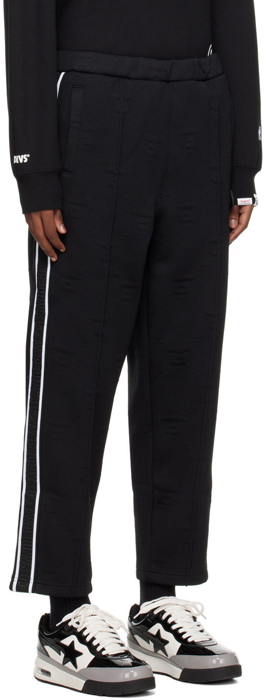 Träningsbyxor AAPE by A Bathing Ape AAPE by A Bathing Ape Jacquard Sweatpants Svart | AAPPTMA644XXLBKX, 1