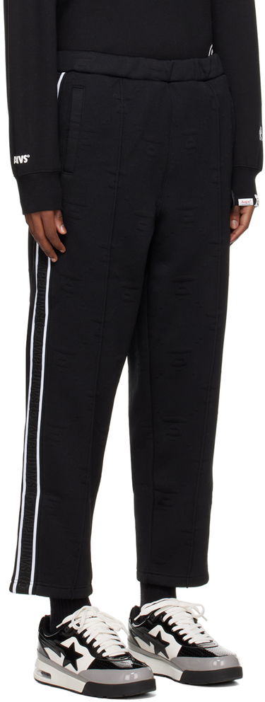 Träningsbyxor AAPE by A Bathing Ape AAPE by A Bathing Ape Jacquard Sweatpants Svart | AAPPTMA644XXLBKX, 1