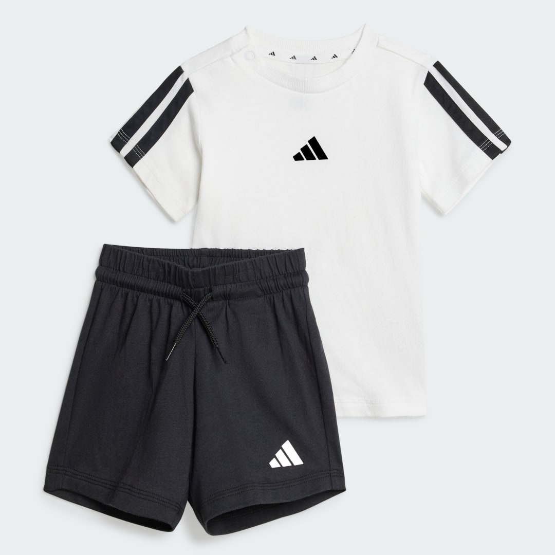 Träningsoverall adidas Performance Essentials Tee & Shorts Set Svart | JD8164, 0