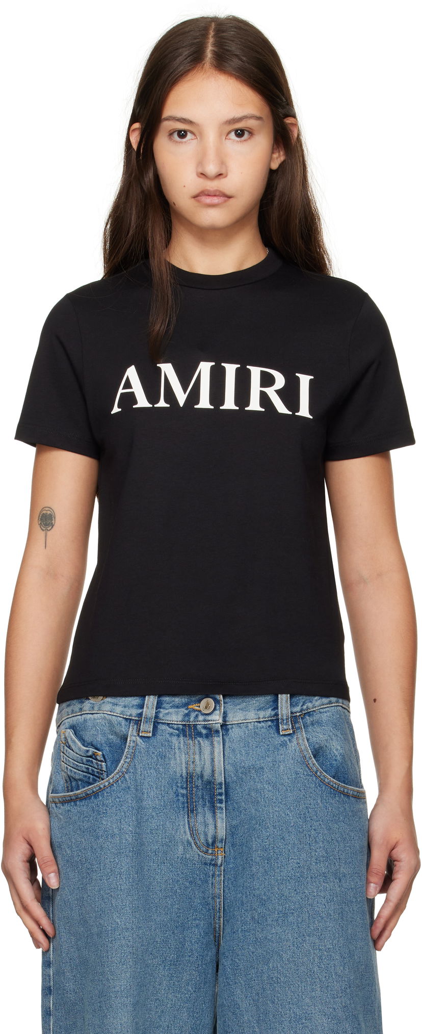 T-shirt AMIRI Core Logo Black T-Shirt Svart | AWJYTE1035