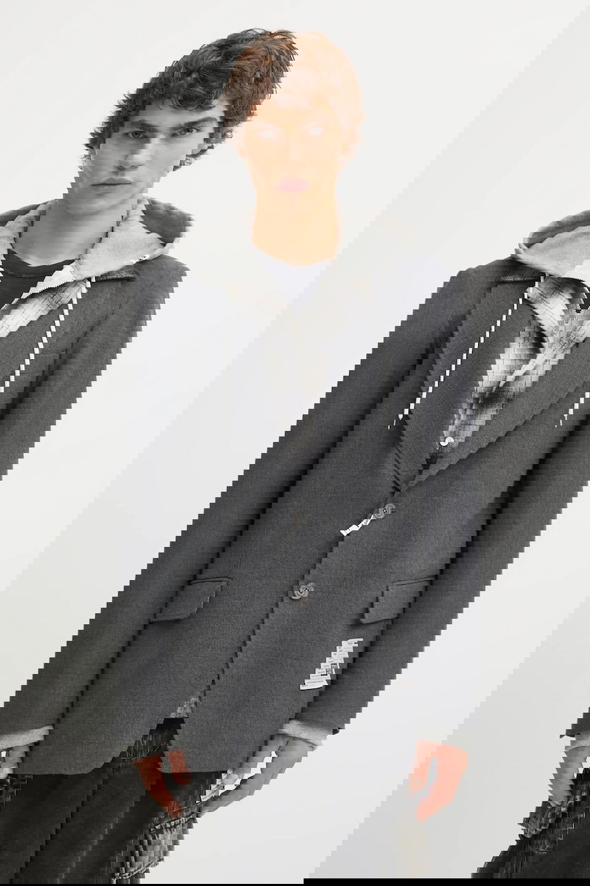 Jacka Maison MIHARA YASUHIRO Maison MIHARA YASUHIRO TRIPLE LAYERED Hooded Blazer Grå | J15JK131, 0