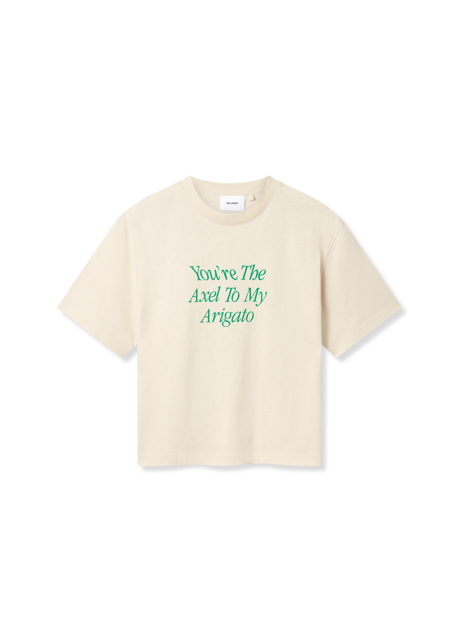 T-shirt AXEL ARIGATO Printed T-Shirt with Short Sleeves Beige | A3010002, 1