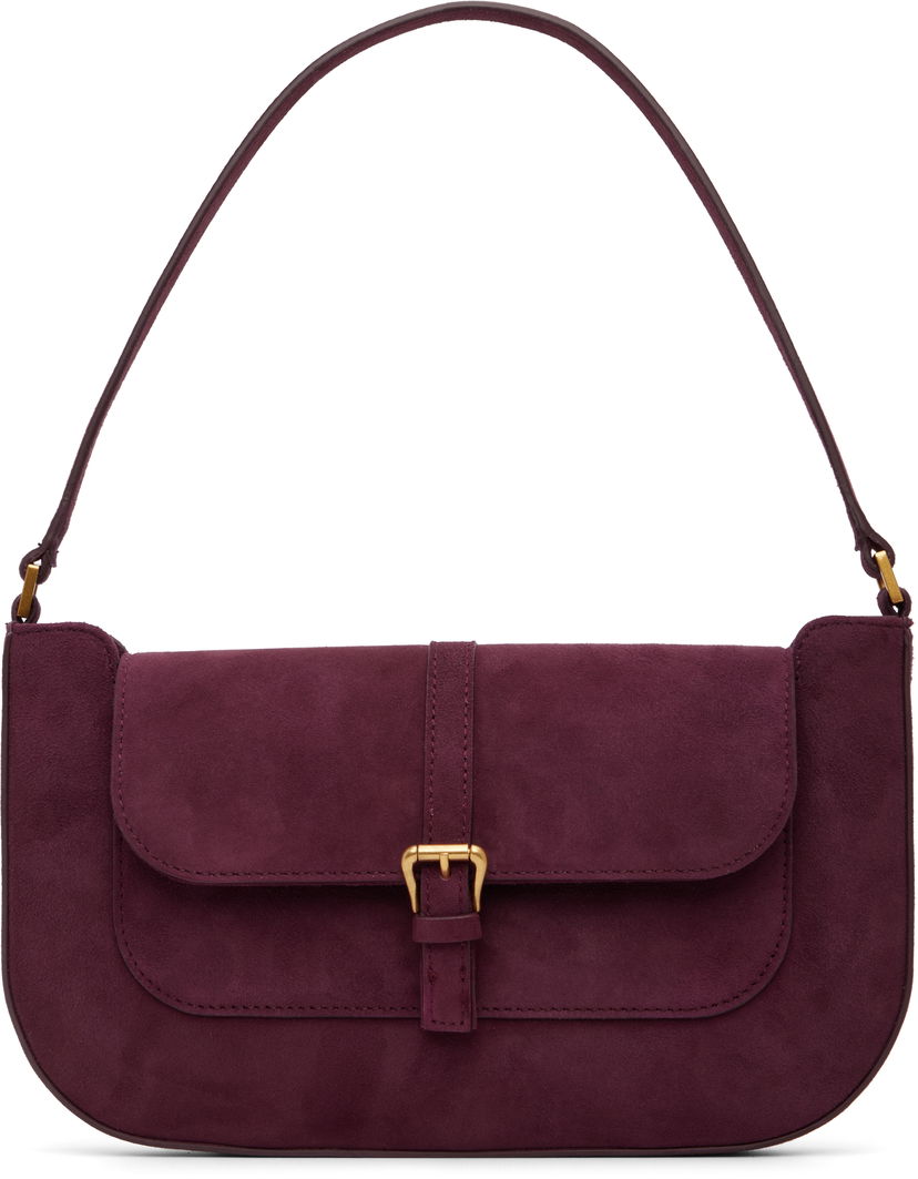 Axelväska BY FAR BY FAR Miranda Suede Shoulder Bag Bourgogne | MWBSB023KL009RD028PL