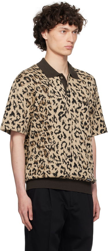 Polotröja WACKO MARIA WACKO MARIA Jacquard Knit Polo Beige | 25SS-WMK-KN22, 1