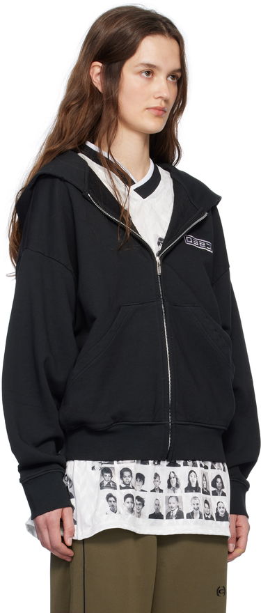 Sweatshirt 032C Routine Zip Hoodie Svart | S25-URC-0841-050-W, 1
