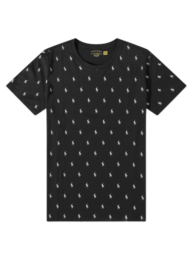 T-shirt Polo by Ralph Lauren All Over Pony Sleepwear Tee Svart | 714899612005