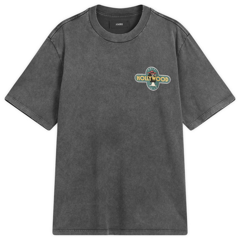 T-shirt AMIRI AMIRI Hollywood Wolf Graphic Tee, Size Large Grå | AMJYTE1266-BLK