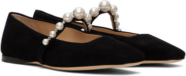 Tillbehör Jimmy Choo Jimmy Choo Ade Pearl Ballerina Flats Svart | ADE FLAT SZR, 3