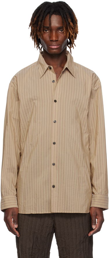 Skjorta Dries Van Noten Dries Van Noten Loose Cotton Shirt Beige | 251-020732-1524, 0