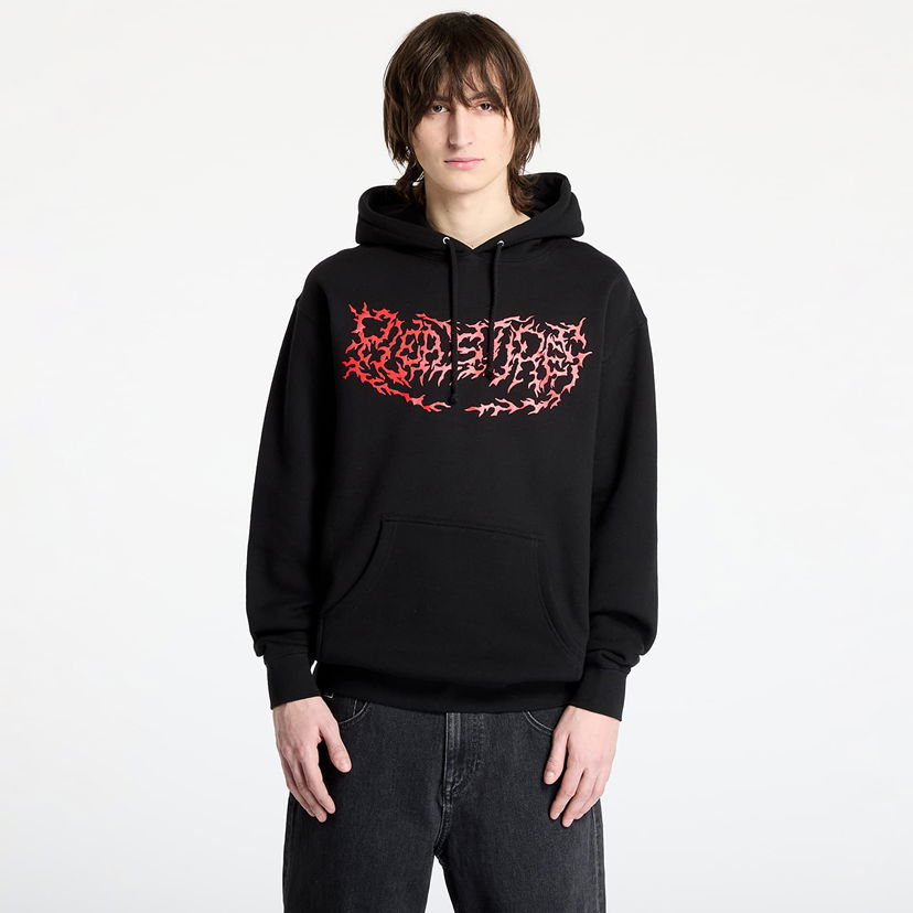 Sweatshirt Pleasures PLEASURES Off Road Hoodie Svart | P25SP070 BLACK