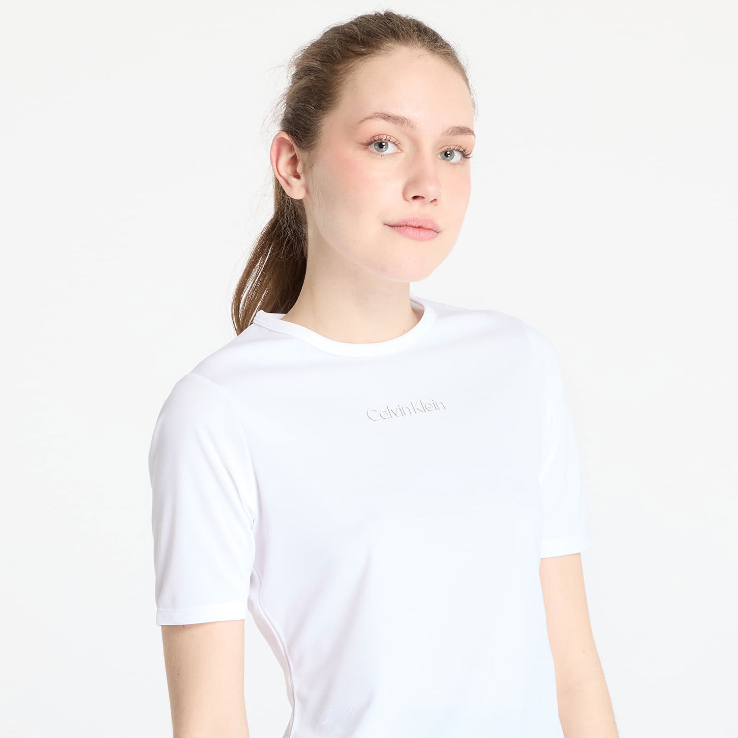 Crop top CALVIN KLEIN Calvin Klein Sport Short Sleeve Tee Vit | LVGWS4K238 YAA, 1