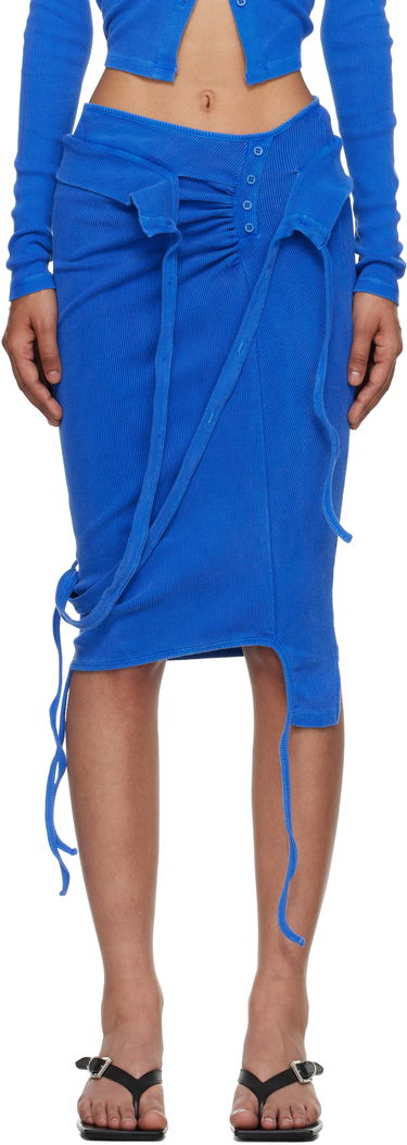 Kjol Ottolinger Ottolinger Rib Midi Skirt Blå | 104-301804-02, 0