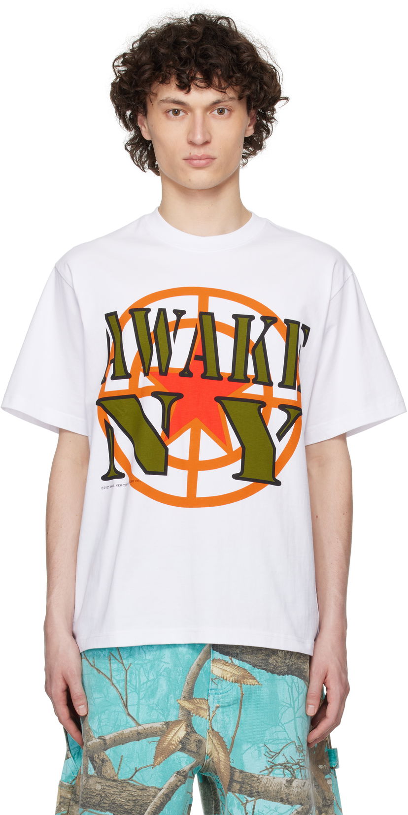 T-shirt Awake NY Awake NY Crosshair Graphic T-Shirt Vit | AWK-SP25-TS002