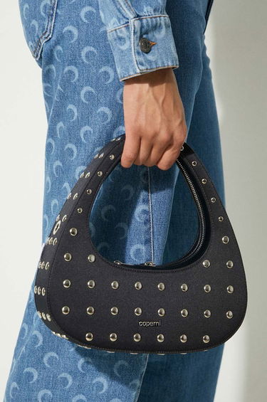 Axelväska Coperni Studded Swipe Baguette Bag Svart | COPBA60STF9003, 6