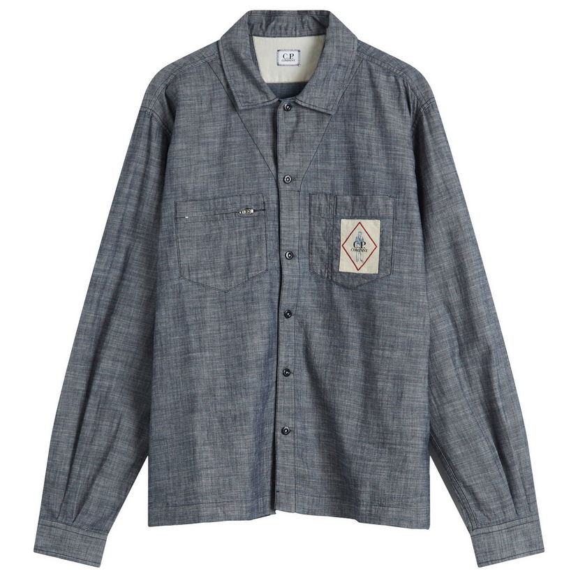Skjorta C.P. Company C.P. Company Chambray Longsleeve Shirt Blå | 18CMSH152A-110065W-D17