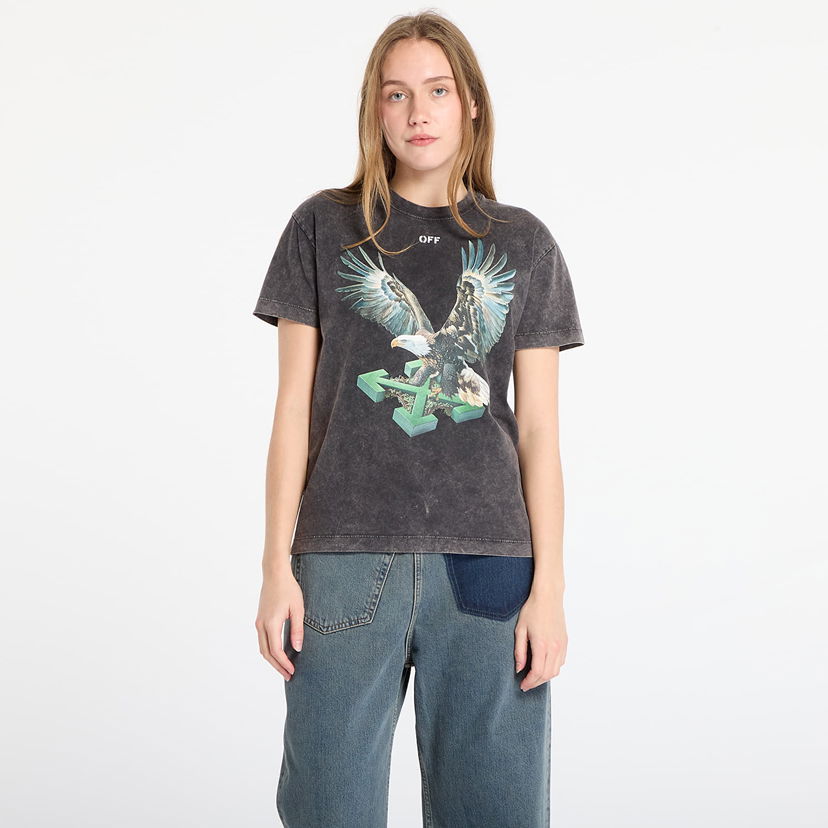 T-shirt Off-White Eagle Arrow 90S Skate Short Sleeve T-Shirt Svart | OWAA13EF25JER0011301