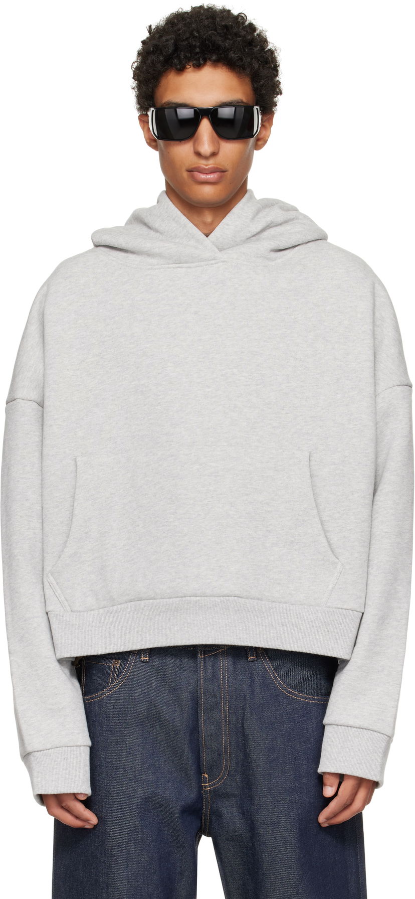 Sweatshirt Entire Studios Entire Studios Heavy Cropped Hoodie Grå | ES2125SI