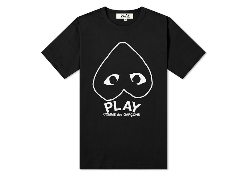 T-shirt Comme des Garçons Play Inverted Heart Logo T-Shirt Svart | P1T114