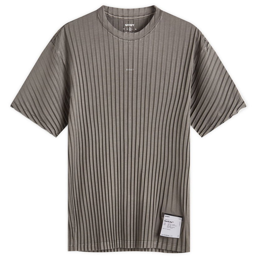 T-shirt Satisfy AuraLite™ Pleated T-Shirt, Size Large Grå | 11043-MG-SA