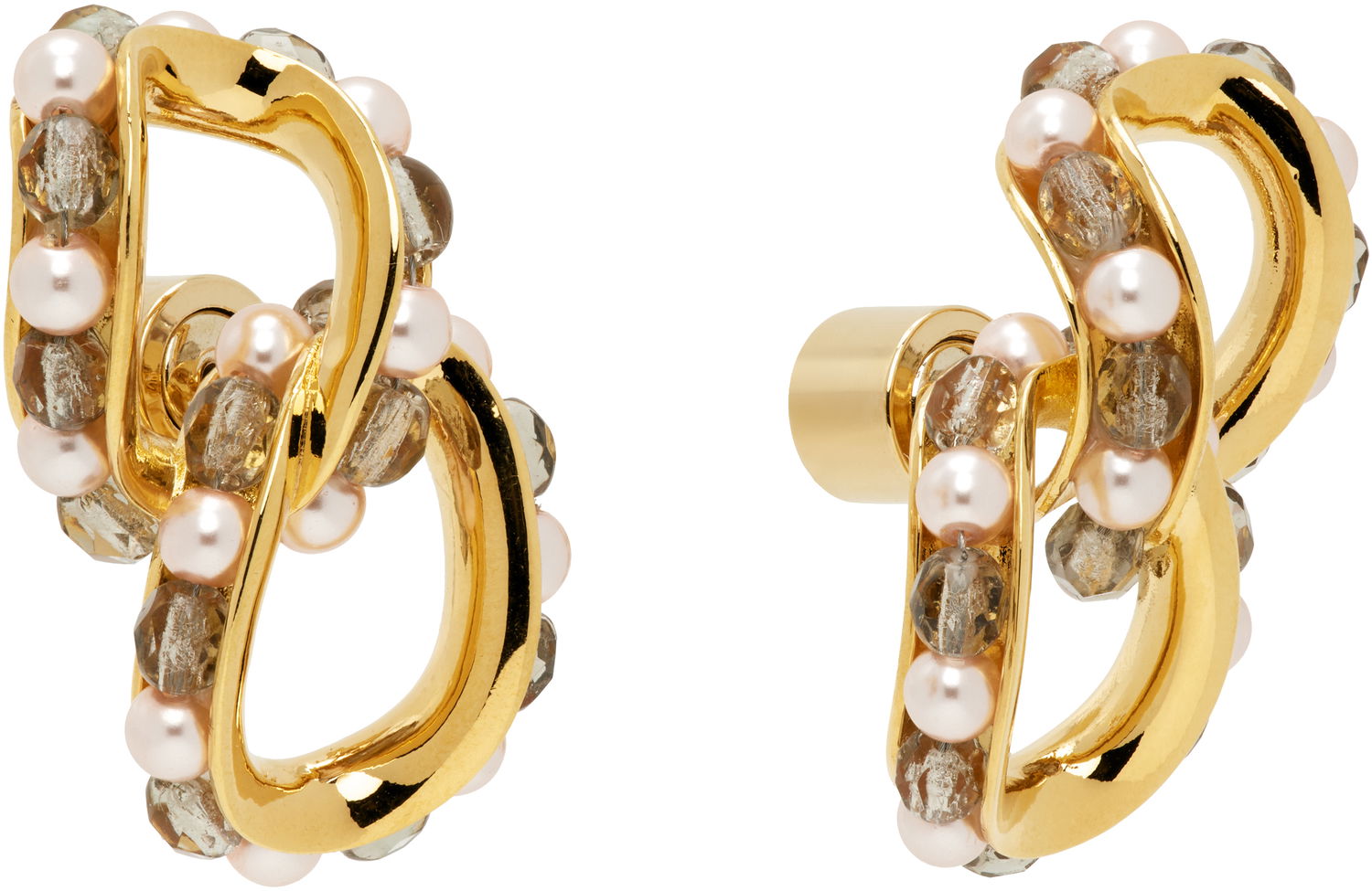 Örhängen KIKO KOSTADINOV Kiko Kostadinov Kandel Gold-Tone, Pearl, and Smoky Quartz Earrings Gul | KKWAW25ER02-156, 1