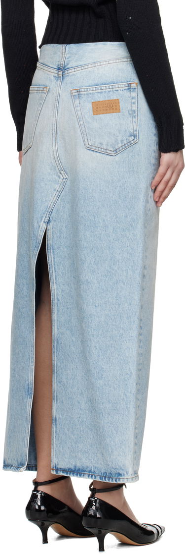 Kjol Maison Margiela MM6 Maison Margiela Paneled Denim Maxi Skirt Blå | S62MI0032 M30018, 2