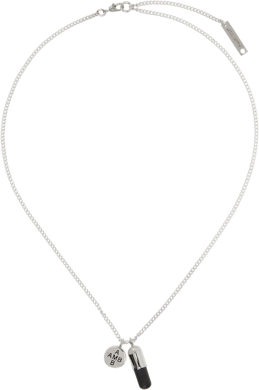 Halsband Ambush AMBUSH Pill Charm Necklace Metallisk | 12112110