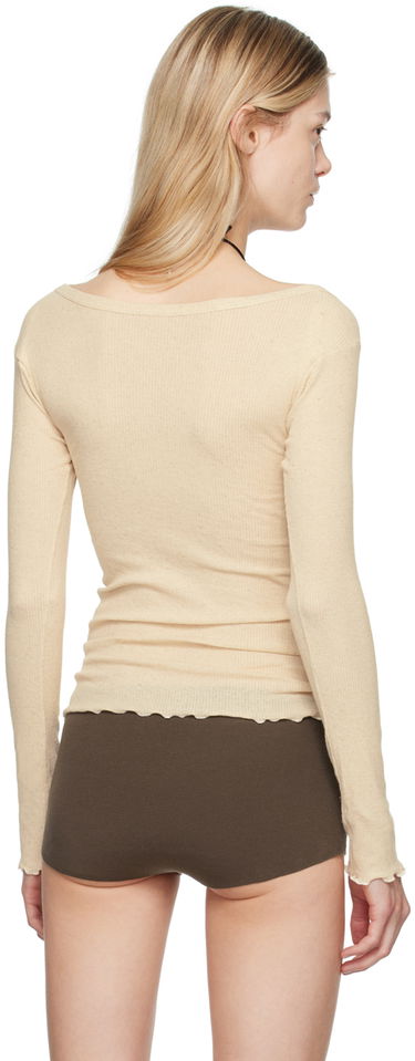 T-shirt Baserange Beige Disc Long Sleeve T-Shirt Beige | TODL-CH-AU24, 2