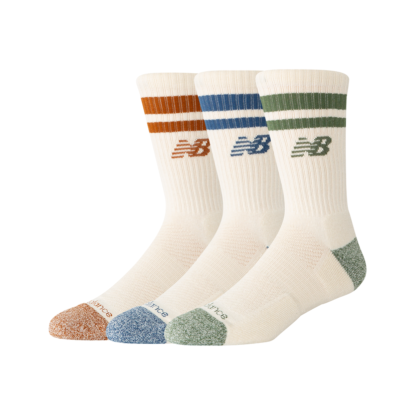Strumpor New Balance Multicolor Crew Socks Vit | NBLAS35210AS3