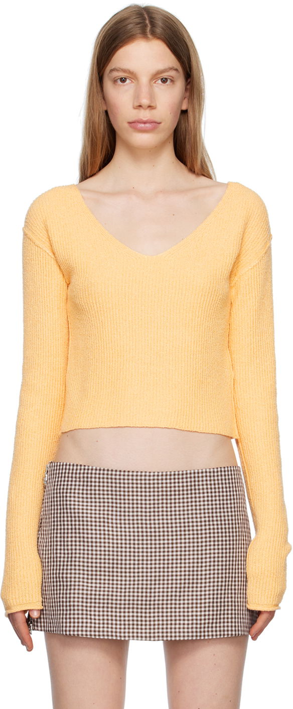 Sweater Acne Studios V-Neck Sweater Orange | A60411-, 0