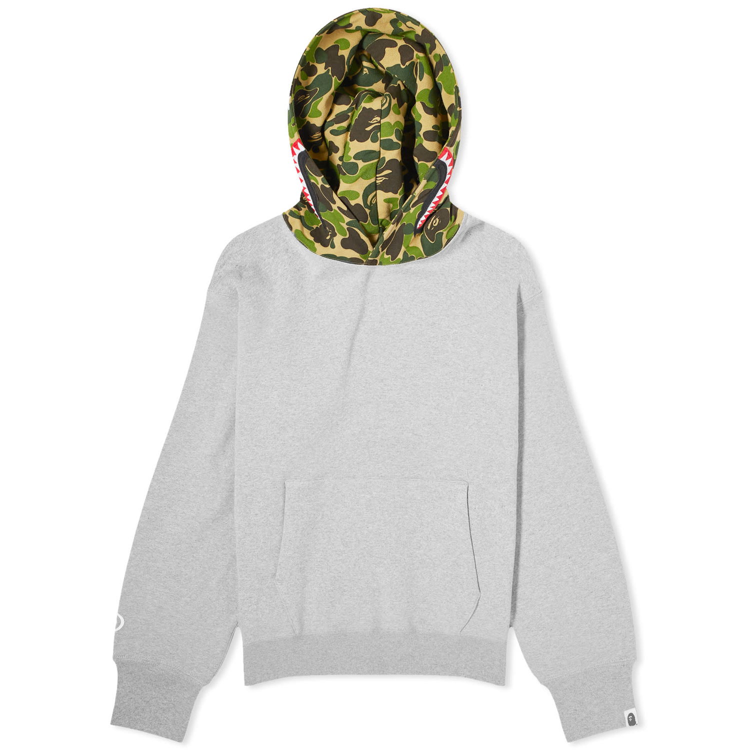 Sweatshirt BAPE A Bathing Ape Abc Camo Shark Pullover Hoodie Gray Grå | 001PPJ801006M-GRY, 0