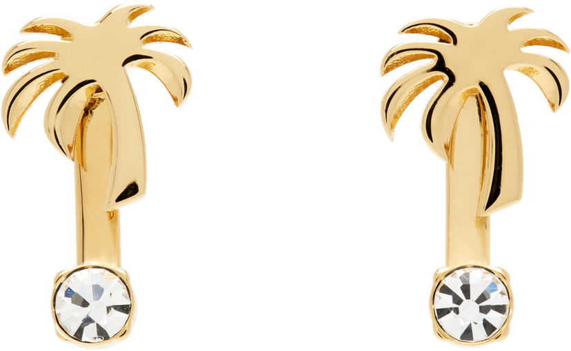 Örhängen Palm Angels Palm Angels Palm Crystal Drop Earrings Metallisk | PWOD037S25MAT0017679