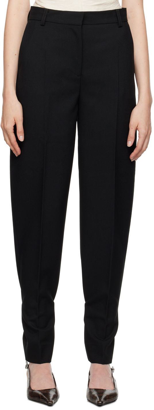 Byxor TOTEME Slouch Trousers Svart | 244-WRB0213-FB0314