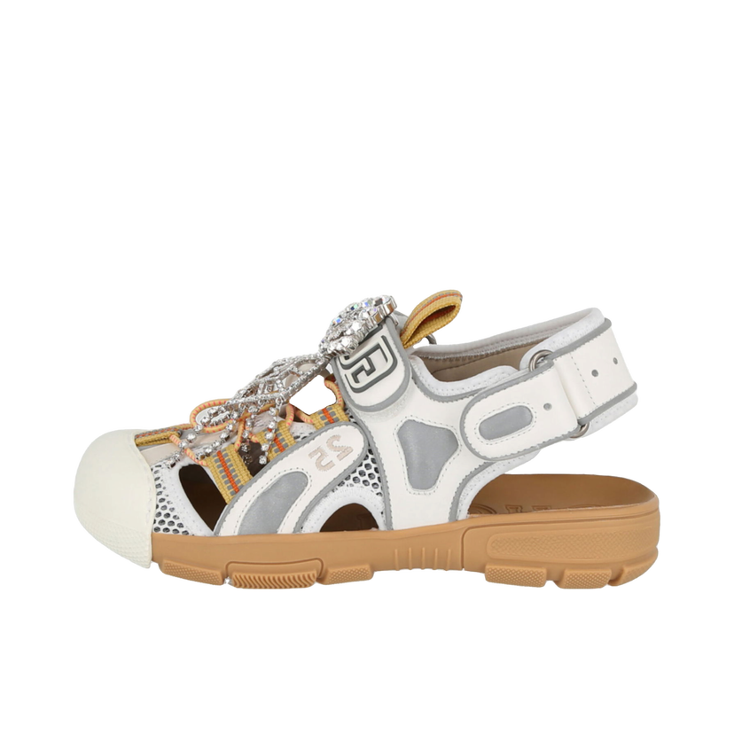 Sneakers och skor Gucci Tinsel Sport Sandals Crystal White Grey (Women's) Flerfärgad | 571557 98D10 8475