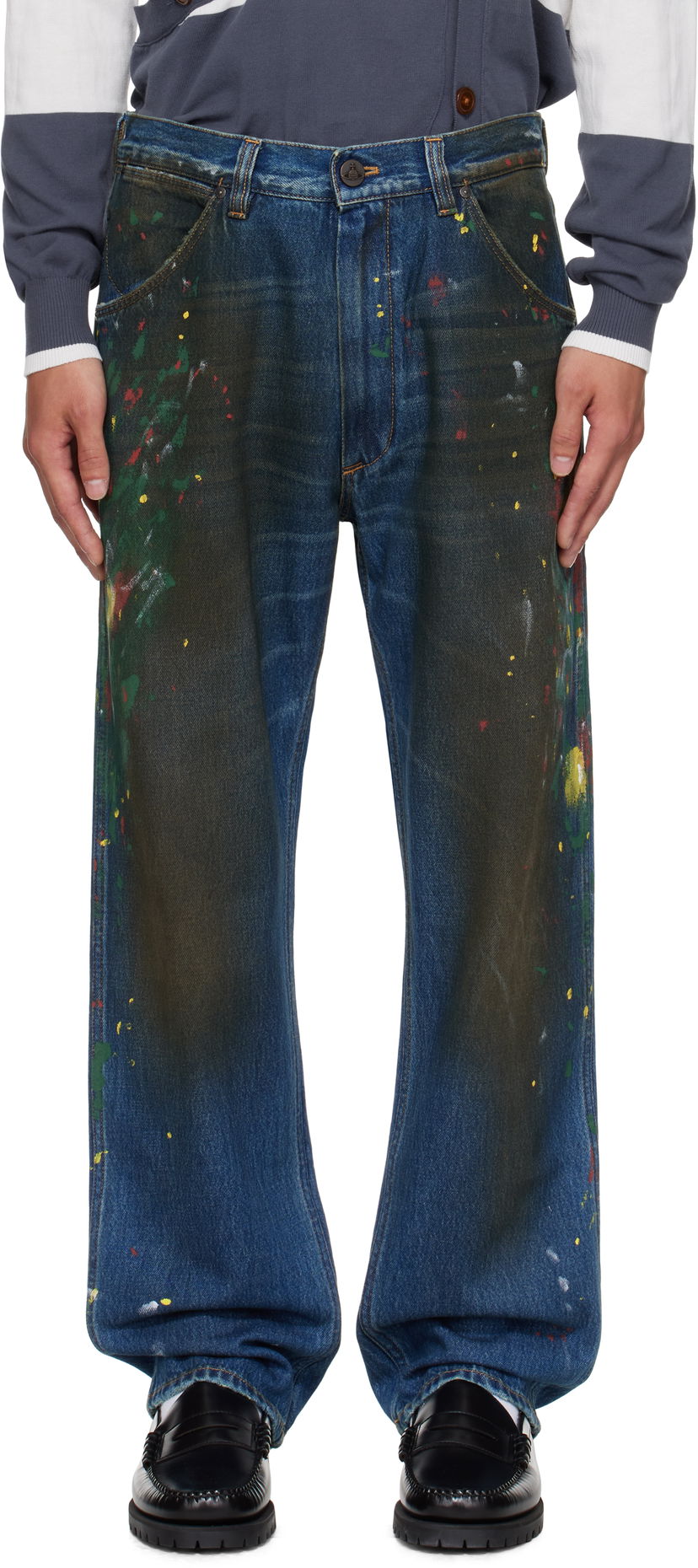 Jeans Vivienne Westwood Vivienne Westwood Ranch Paint Splatter Jeans Blå | 3902000N-W0161-