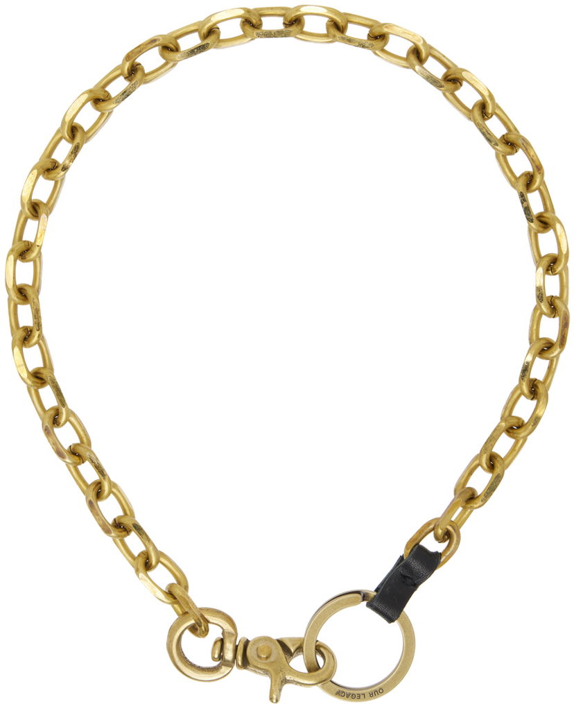 Halsband OUR LEGACY Gold Ladon Necklace Gul | A4248LRB