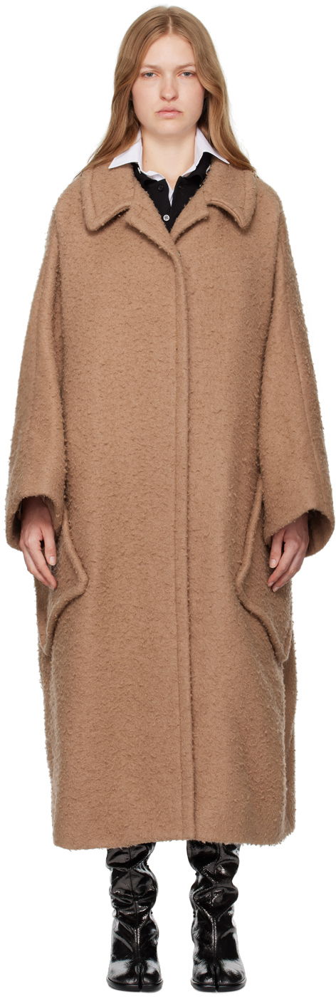 Rockar Maison Margiela Wool Mohair Coat Brun | S51AA0353 S53497