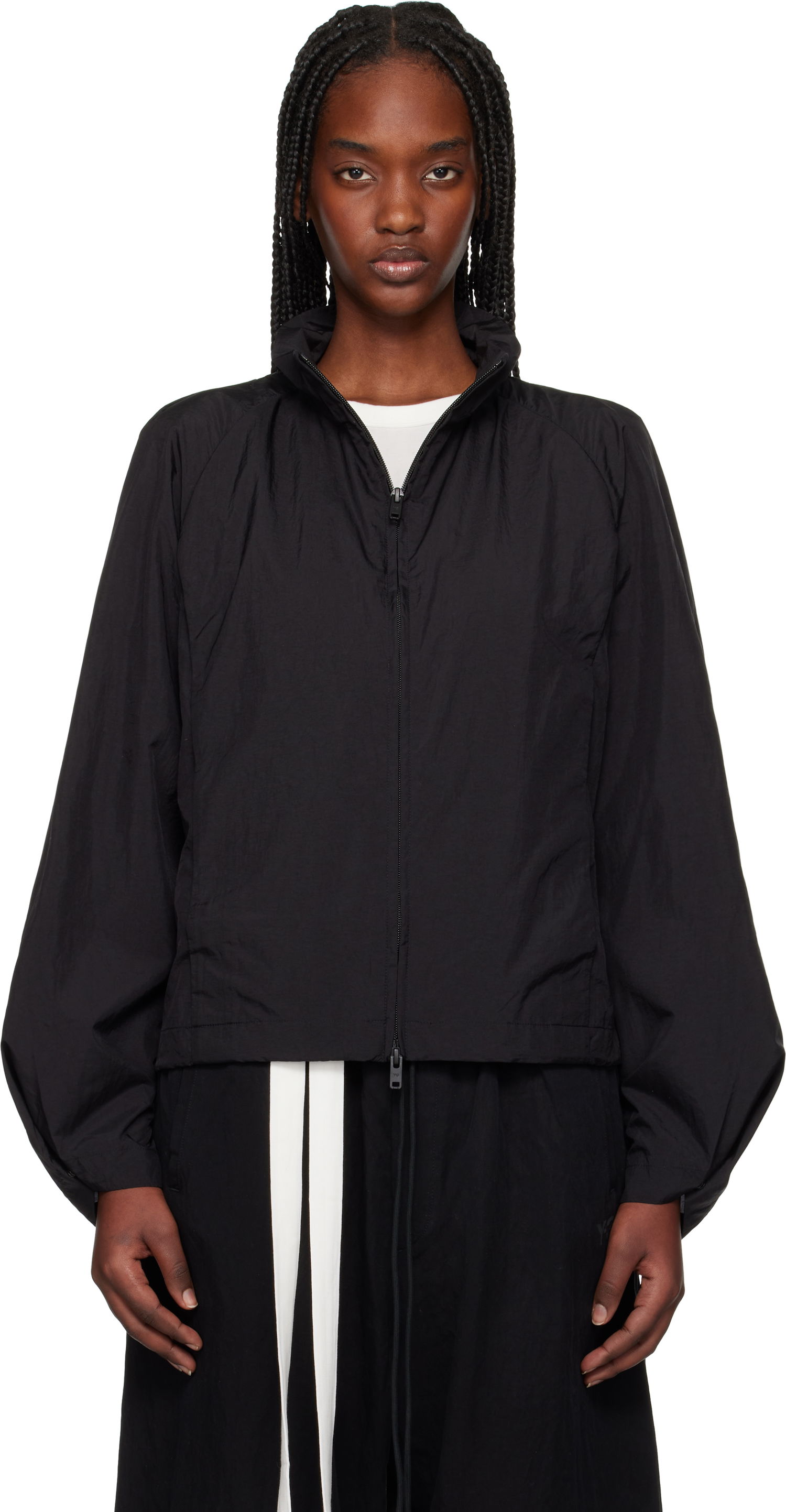 Vindjacka Y-3 Y-3 Nylon Cropped Jacket Svart | JD1478, 0