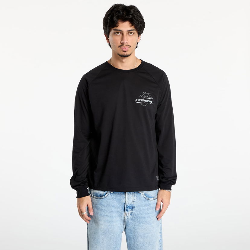 T-shirt Horsefeathers Long Sleeve T-Shirt Shank Svart | SM1395C