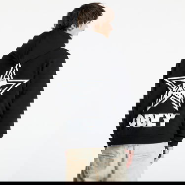 Sweatshirt OBEY Bold Star Extra Heavy Hood Black Svart | 112470224-BLK, 3