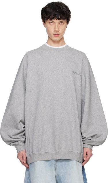 Sweatshirt VETEMENTS Embroidered Logo Oversized Sweatshirt Grå | UA66CW640G, 0