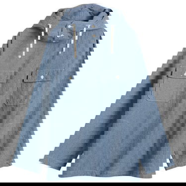 Skjorta Engineered Garments Engineered Garments Chambray Cagoule Shirt, Size Small Blå | 25F1A010-RK025, 0