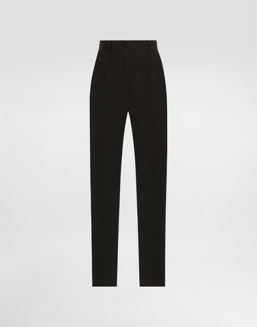 Byxor Dolce & Gabbana Dolce & Gabbana Tailored Woolen Tuxedo Pants Svart | FTAM0TGDC5YN0000, 0
