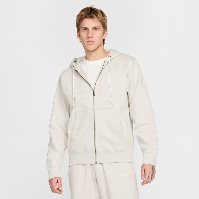 Sweatshirt Nike Nike Solo Swoosh Full-Zip Hoodie Beige | DR0403-072