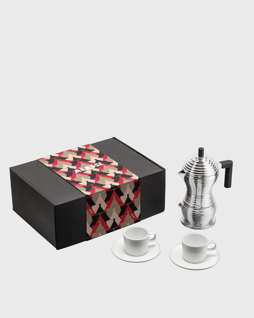 Samlarobjekt Alessi Coffee Gift Set Metallisk | MDL02BSET